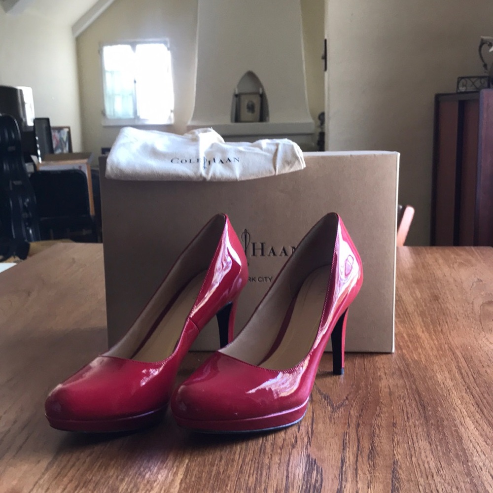 Cole Haan Women's Chelsea Pump red -only wore at home!